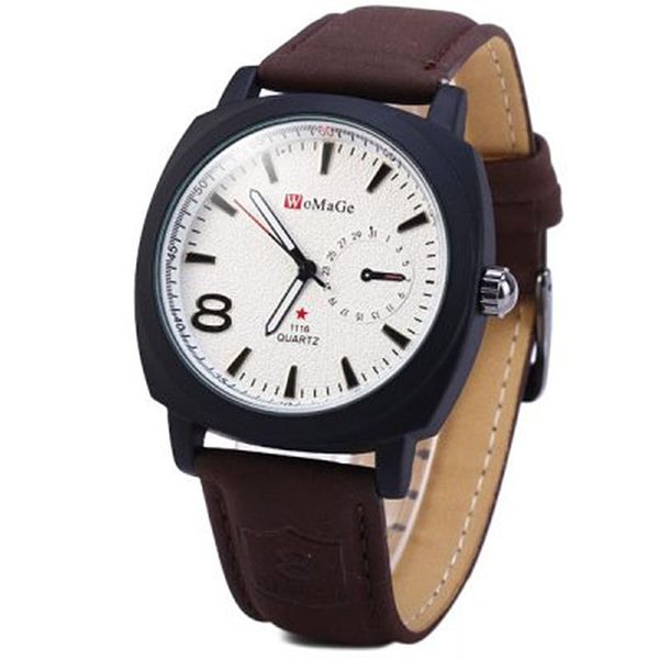 wristwatches fashion men watches quartz leather strap sport wrist men's casual clock reloj hombre, Slivery;brown
wristwatches fashion men watches quartz leather strap sport wrist men's casual clock reloj hombre, Slivery;brown
