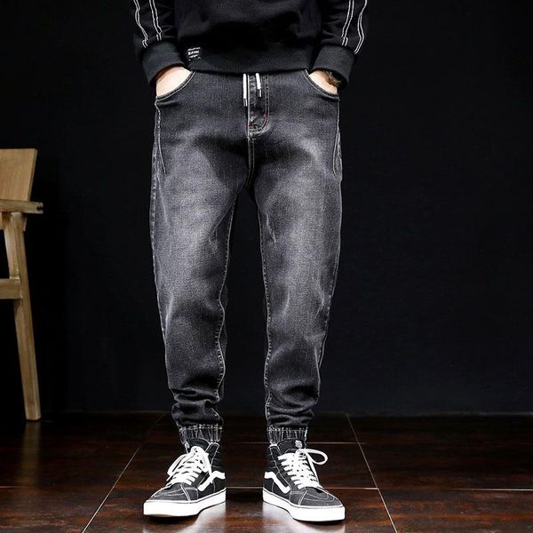 men's jeans oversized streetwear men loose harem pants multi pockets denim cargo slack bottom hip hop drawstring trousers, Blue
men's jeans oversized streetwear men loose harem pants multi pockets denim cargo slack bottom hip hop drawstring trousers, Blue