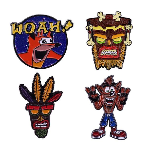 pins, brooches retro 90's gaming cool crash bandicoot brooch collection woah aku mask badge honest adventure video game fans gift, Gray
pins, brooches retro 90's gaming cool crash bandicoot brooch collection woah aku mask badge honest adventure video game fans gift, Gray