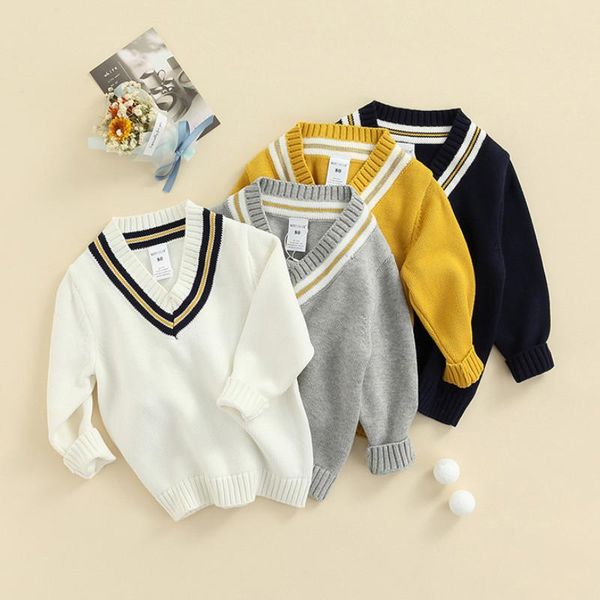 pullover infant color block sweater, kids autumn casual striped long sleeve v-neck knit winter, Blue
pullover infant color block sweater, kids autumn casual striped long sleeve v-neck knit winter, Blue