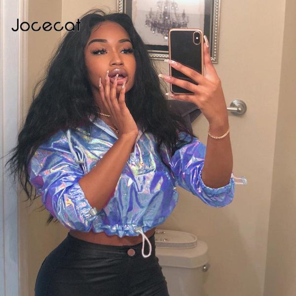 women's hoodies & sweatshirts jocecat reflective sparkling crop oversized women streetwear punk style long sleeve bomber, Black
women's hoodies & sweatshirts jocecat reflective sparkling crop oversized women streetwear punk style long sleeve bomber, Black