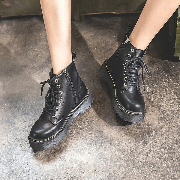 boots fashion black platform combat ankle for women student lace up woman shoes winter biker
boots fashion black platform combat ankle for women student lace up woman shoes winter biker