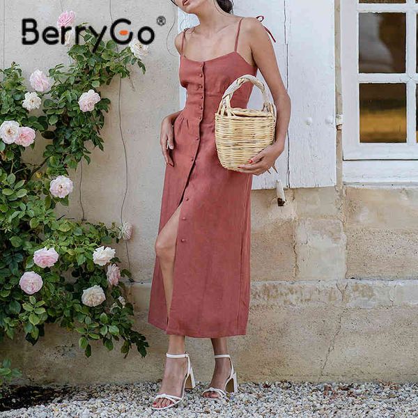 berrygo casual red high waist spaghetti strap dress summer single breasted women sundress fashion sleeveless vestidos 210513, Black;gray
berrygo casual red high waist spaghetti strap dress summer single breasted women sundress fashion sleeveless vestidos 210513, Black;gray