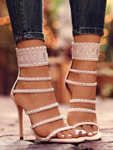 sandals peep toe ankle strap women high thin heels ladies shoes rome mixed colors party front rear zso7, Black
sandals peep toe ankle strap women high thin heels ladies shoes rome mixed colors party front rear zso7, Black