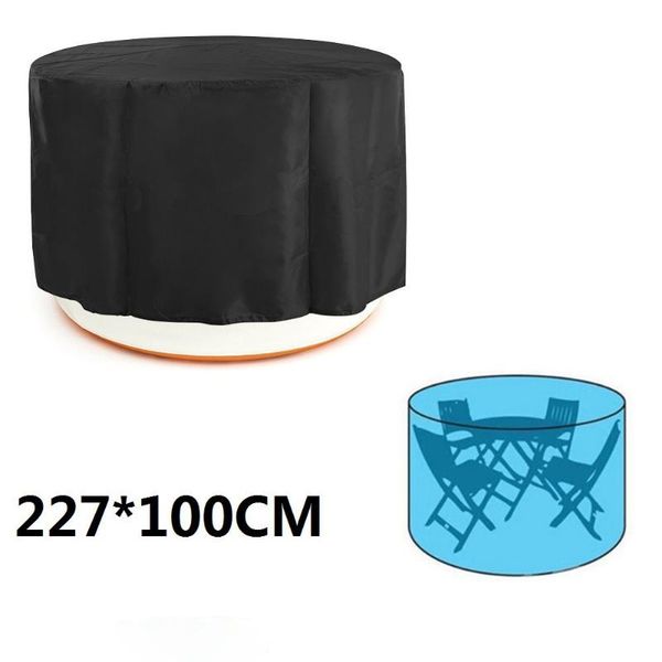 227*100cm black round waterproof outdoor garden patio set furniture cover shape covers storage bags
227*100cm black round waterproof outdoor garden patio set furniture cover shape covers storage bags