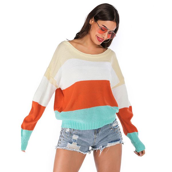 colour bumping loose sweater women winter knitted female sweaters pullovers casual o neck long sleeve streetwear autumn knit 210507, White;black
colour bumping loose sweater women winter knitted female sweaters pullovers casual o neck long sleeve streetwear autumn knit 210507, White;black
