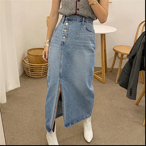 vintage womens skirts split denim jeans skirt women buttons high waist long maxi pocket harajuku korean plus size w939, Black
vintage womens skirts split denim jeans skirt women buttons high waist long maxi pocket harajuku korean plus size w939, Black