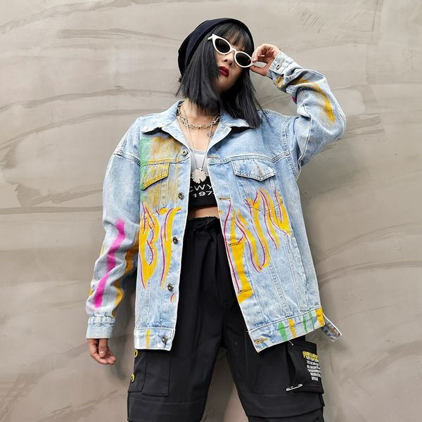 jackets denim jacket female print lapel korean fashion loose and versatile autumn women's top, Black;brown
jackets denim jacket female print lapel korean fashion loose and versatile autumn women's top, Black;brown