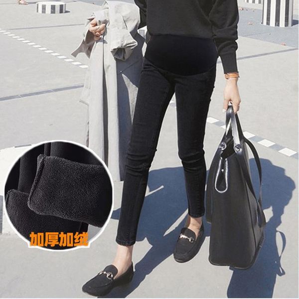 warm fleece inside winter maternity jeans for pregnant women pants pregnancy clothes spring autumn bottoms, White
warm fleece inside winter maternity jeans for pregnant women pants pregnancy clothes spring autumn bottoms, White