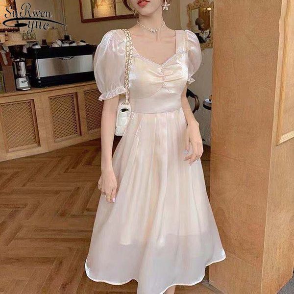 sweet puff sleeve o neck party dress french summer chiffon dress women a line solid princess long dress vestidos 14186 210417, Black;gray
sweet puff sleeve o neck party dress french summer chiffon dress women a line solid princess long dress vestidos 14186 210417, Black;gray
