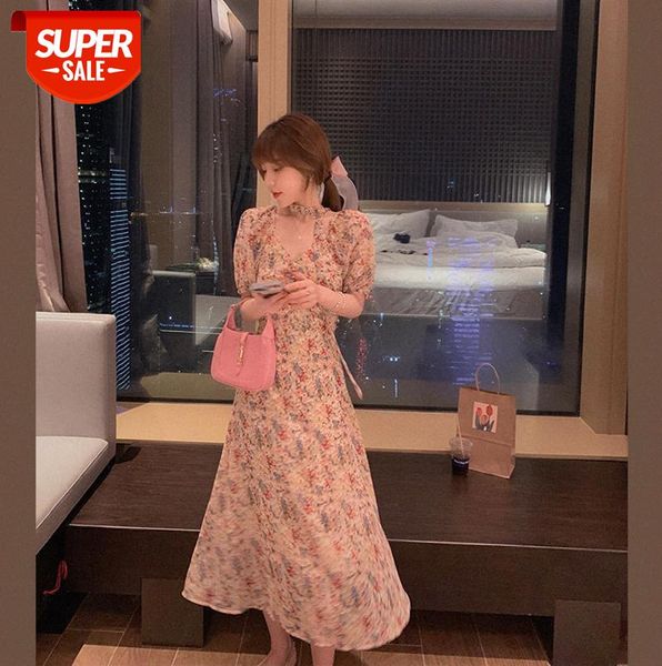 net red dress women's early fashion temperament is thin, long skirt, puff sleeves, v-neck floral skirt #ss8q, Black;gray
net red dress women's early fashion temperament is thin, long skirt, puff sleeves, v-neck floral skirt #ss8q, Black;gray