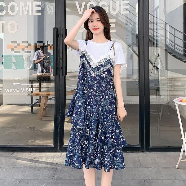 maternity dresses 2808# dress summer short sleeves korean style false two pieces loose a line pregnant women plus size mom, White
maternity dresses 2808# dress summer short sleeves korean style false two pieces loose a line pregnant women plus size mom, White