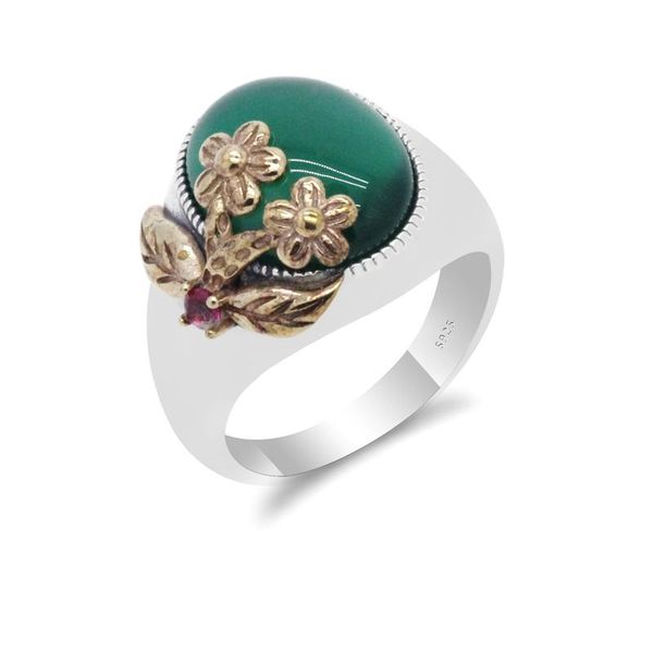 cluster rings vintage 925 sterling silver natural green agate stone women ring with gorgeous flower elegant onyx finger fine jewelry, Golden;silver
cluster rings vintage 925 sterling silver natural green agate stone women ring with gorgeous flower elegant onyx finger fine jewelry, Golden;silver
