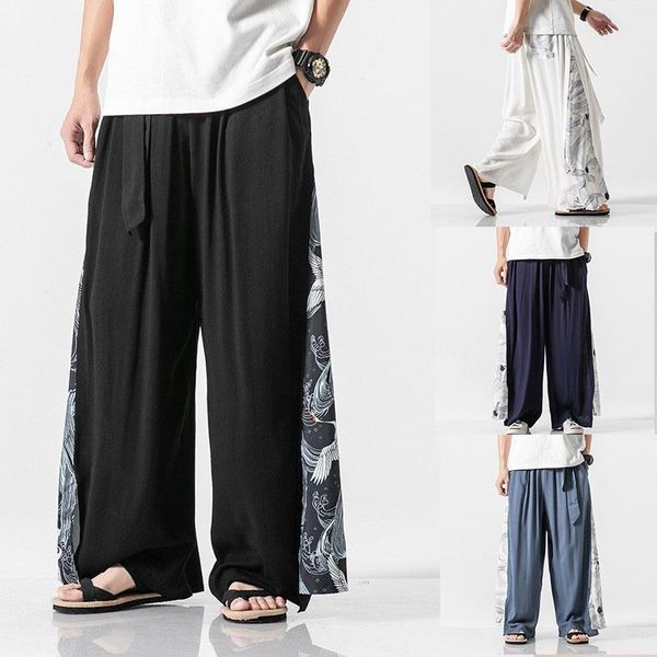 ethnic clothing japanese pants 2021 autumn cotton and linen wide-leg men's printed patchwork retro split casual, Red
ethnic clothing japanese pants 2021 autumn cotton and linen wide-leg men's printed patchwork retro split casual, Red