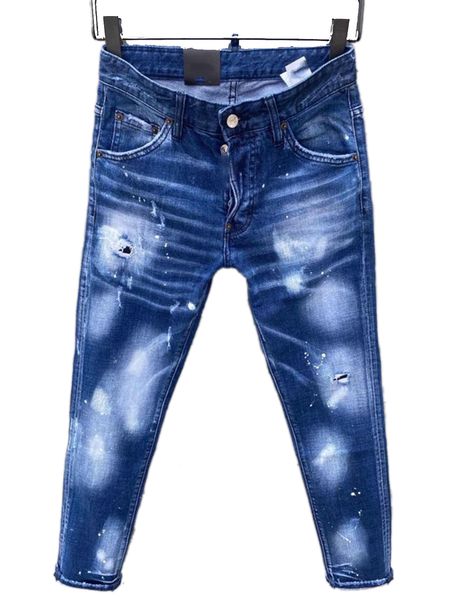 spring and summer new ripped skinny jeans men's trendy fashion elastic korean version of slim jeans men's pants, Blue
spring and summer new ripped skinny jeans men's trendy fashion elastic korean version of slim jeans men's pants, Blue