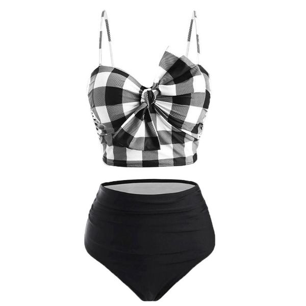 women's swimwear women push-up padded bikin set plaid bowknot push up tankini tankinis bathing suits biquini 2021 mujer, White;black
women's swimwear women push-up padded bikin set plaid bowknot push up tankini tankinis bathing suits biquini 2021 mujer, White;black