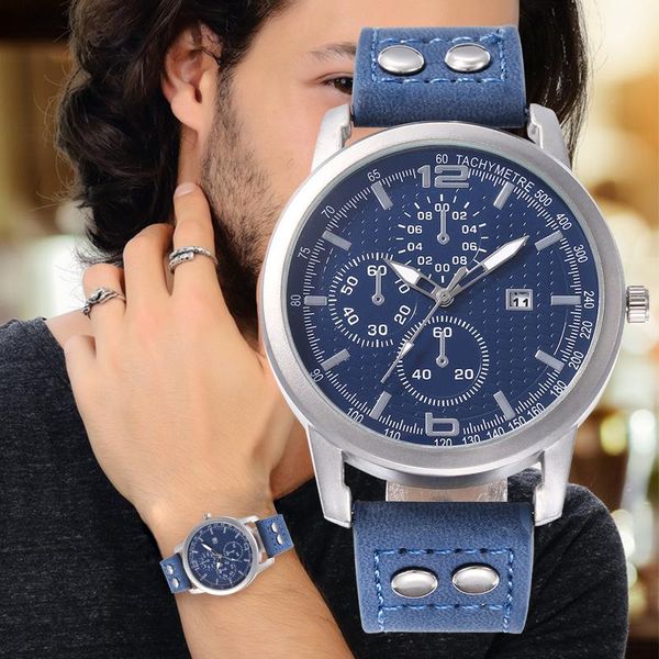 wristwatches 2021 business mens watch style elegant analog luxury sports leather strap quartz wrist selling gift, Slivery;brown
wristwatches 2021 business mens watch style elegant analog luxury sports leather strap quartz wrist selling gift, Slivery;brown