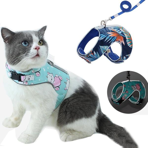 cat collars & leads printed harness and leash set cute escape proof vest breathable mesh adjustable
cat collars & leads printed harness and leash set cute escape proof vest breathable mesh adjustable