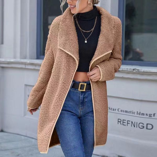 women's wool & blends chifirena winter turn down collar jacket cashmere loose overcoat long sleeve warm coat oat parka female cardigan, Black
women's wool & blends chifirena winter turn down collar jacket cashmere loose overcoat long sleeve warm coat oat parka female cardigan, Black