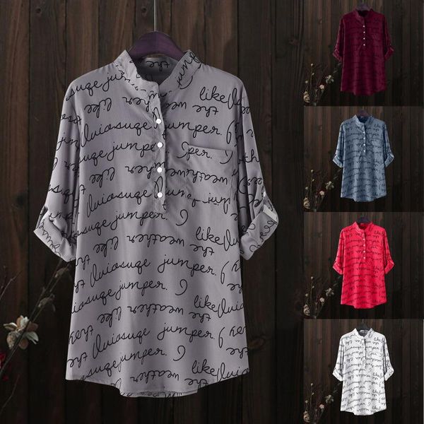 women's blouses & shirts feitong shirt long sleeve fashion letter printing button turn-down collar female blusas, White
women's blouses & shirts feitong shirt long sleeve fashion letter printing button turn-down collar female blusas, White