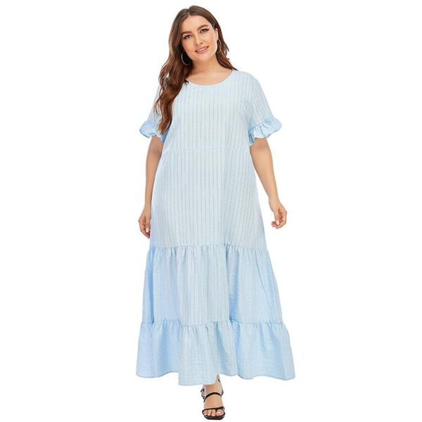 plus size dresses 5xl loose summer for women short sleeve see through striped ruffles dress blue maxi long casual, Black
plus size dresses 5xl loose summer for women short sleeve see through striped ruffles dress blue maxi long casual, Black