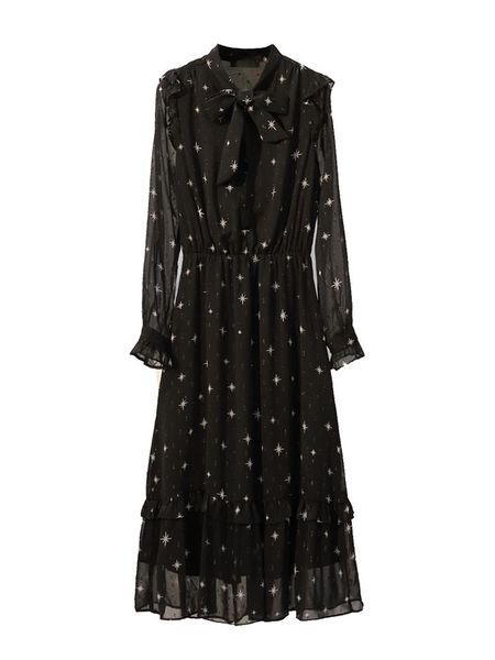 casual dresses big size women's spring dress 2021 skinny chiffon slightly fat sister younger foreign style, Black;gray
casual dresses big size women's spring dress 2021 skinny chiffon slightly fat sister younger foreign style, Black;gray