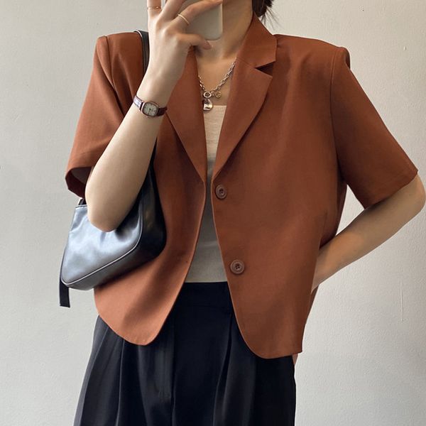 short sleeved suit coat women's thin spring and autumn summer small man korean version tide op feeling short net red top, White
short sleeved suit coat women's thin spring and autumn summer small man korean version tide op feeling short net red top, White