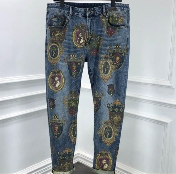 jeans arrival 20ss famous denim brand clothing crown print jeans luxury long casual pant designer for men, Blue
jeans arrival 20ss famous denim brand clothing crown print jeans luxury long casual pant designer for men, Blue