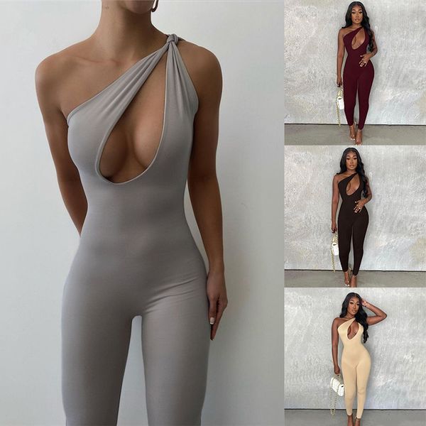 one shoulder cut out rompers womens jumpsuit 2021 streetwear solid backless active wear skinny slim jumpsuits summer, White
one shoulder cut out rompers womens jumpsuit 2021 streetwear solid backless active wear skinny slim jumpsuits summer, White