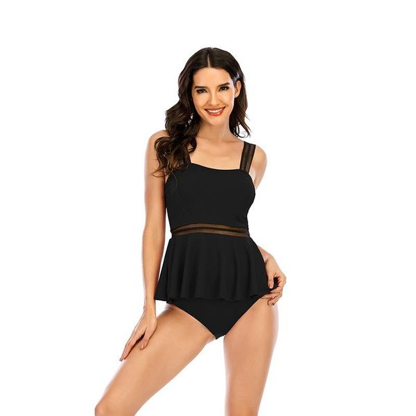 women's swimwear mesh tankini swimsuit plus size tummy control ruffle beach wear two piece high waist bikini set 2021, White;black
women's swimwear mesh tankini swimsuit plus size tummy control ruffle beach wear two piece high waist bikini set 2021, White;black