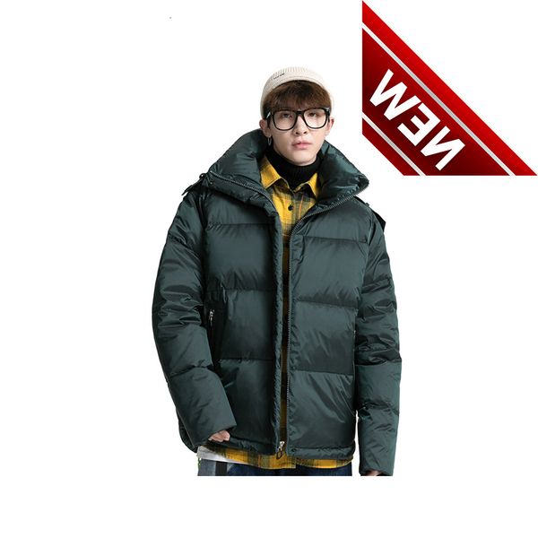 2021 winter men's new daily korean version thickened warm windproof down jacket, Black
2021 winter men's new daily korean version thickened warm windproof down jacket, Black