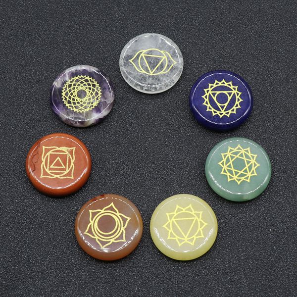 7pcs chakra stone set reiki healing crystal with engraved seven chakras symbols holistic energy balancing polished hand piece natural stones, Black
7pcs chakra stone set reiki healing crystal with engraved seven chakras symbols holistic energy balancing polished hand piece natural stones, Black