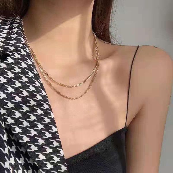 chains stainless steel double layers pure necklaces for women/men party wedding jewellry accessories gold/steel color, Silver
chains stainless steel double layers pure necklaces for women/men party wedding jewellry accessories gold/steel color, Silver