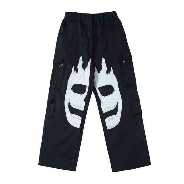 pockets cargo embroidery pants men and women hip hop oversize elastic waist overalls loose streetwear trousers, Black
pockets cargo embroidery pants men and women hip hop oversize elastic waist overalls loose streetwear trousers, Black