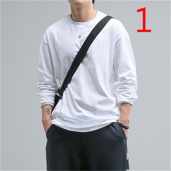 loose tide brand solid color bottoming shirt long-sleeved t-shirt 210420, White;black
loose tide brand solid color bottoming shirt long-sleeved t-shirt 210420, White;black