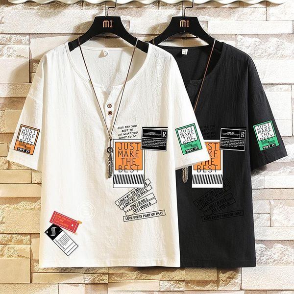 men's t-shirts fashion short sleeves casual o neck linen t-shirt black white cotton 2021 summer clothes tees tshirt oversize, White;black
men's t-shirts fashion short sleeves casual o neck linen t-shirt black white cotton 2021 summer clothes tees tshirt oversize, White;black