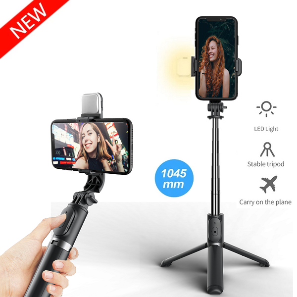 2021 wireless bluetooth selfie stick tripod with fill light shutter remote control for ios android wholesale monopods
2021 wireless bluetooth selfie stick tripod with fill light shutter remote control for ios android wholesale monopods