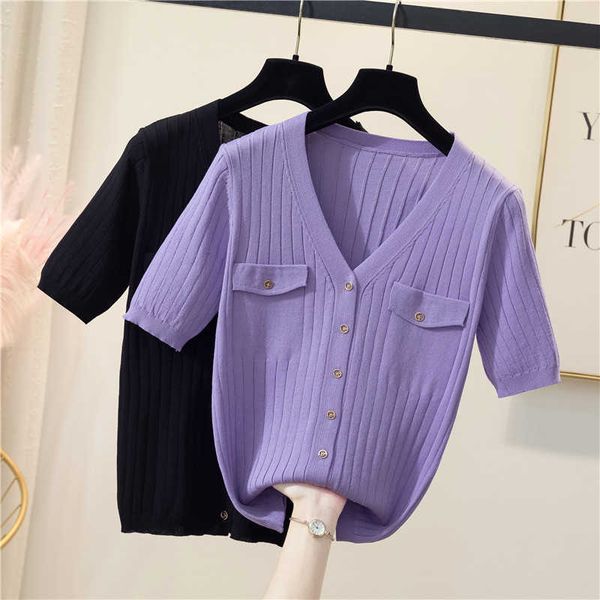 kpop elegant blouses women korean knitted cardigan cropped female short sleeve button up shirt slimming jacket femininas 210604, White
kpop elegant blouses women korean knitted cardigan cropped female short sleeve button up shirt slimming jacket femininas 210604, White