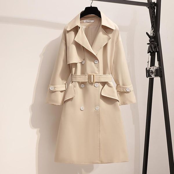 women's trench coats abrini khaki autumn woman coat with belt long windbreaker double breasted slim harajuku casual ol work, Tan;black
women's trench coats abrini khaki autumn woman coat with belt long windbreaker double breasted slim harajuku casual ol work, Tan;black