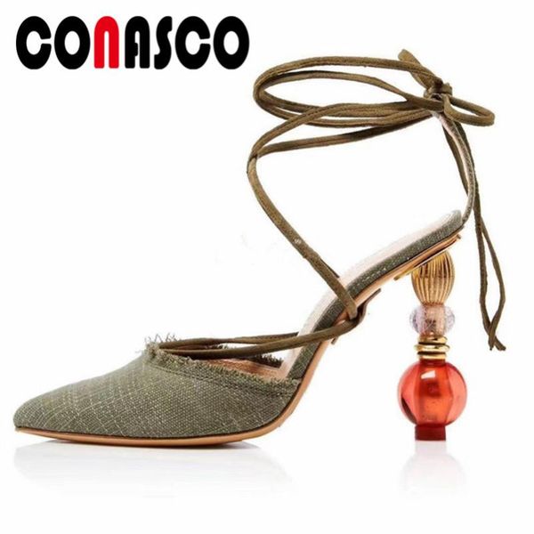 dress shoes conasco summer ankle strap sandals women knitting pointed toe strange high heels prom wedding elegant pumps woman, Black
dress shoes conasco summer ankle strap sandals women knitting pointed toe strange high heels prom wedding elegant pumps woman, Black