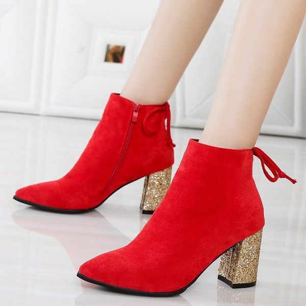boots sequin shoes women high heels ankle heel pointed toe party wedding shoe for woman, Black
boots sequin shoes women high heels ankle heel pointed toe party wedding shoe for woman, Black