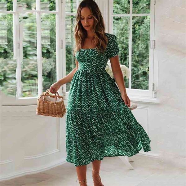 foridol summer vintage dress square collar ruffle elegant long beach dress female green midi dresses boho vestidos 210415, Black;gray
foridol summer vintage dress square collar ruffle elegant long beach dress female green midi dresses boho vestidos 210415, Black;gray