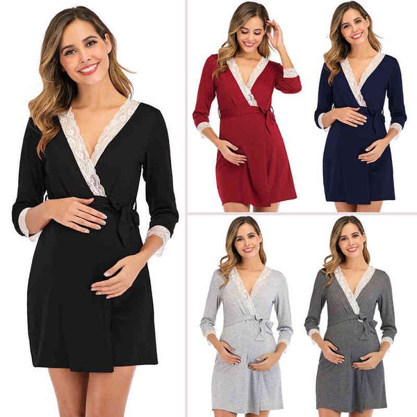 casual dresses zhiyiduoduo fashion lace splicing 7 / 6 sleeve maternity drs pajamas 6081, Black;gray
casual dresses zhiyiduoduo fashion lace splicing 7 / 6 sleeve maternity drs pajamas 6081, Black;gray
