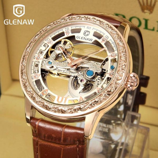 wristwatches men's watch business casual waterproof leather strap large dial fashion luxury advanced hollow mechanical wa246, Slivery;brown
wristwatches men's watch business casual waterproof leather strap large dial fashion luxury advanced hollow mechanical wa246, Slivery;brown