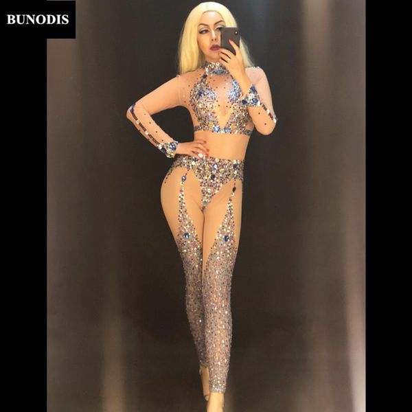 women's jumpsuits & rompers zd335 women net yarn bling jumpsuit sparkling crystals nightclub party dancer singer stage wear show time c, Black;white
women's jumpsuits & rompers zd335 women net yarn bling jumpsuit sparkling crystals nightclub party dancer singer stage wear show time c, Black;white