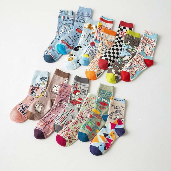 graffiti hand-painted cute socks children's personality versatile creative medium tube ins trend cartoon stockings, Black
graffiti hand-painted cute socks children's personality versatile creative medium tube ins trend cartoon stockings, Black