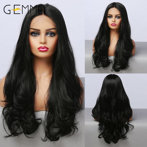 pure black long wavy synthetic lace part wigs for black women african american natural middle part party daily lace wigs
pure black long wavy synthetic lace part wigs for black women african american natural middle part party daily lace wigs