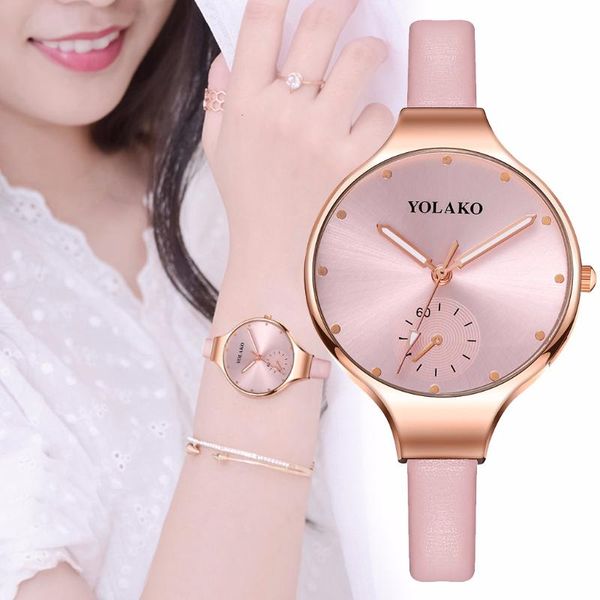 wristwatches casual women's watch romantic yolako wrist 2021 leather rose gold designer ladies clock simple dress gfit montre femme, Slivery;brown
wristwatches casual women's watch romantic yolako wrist 2021 leather rose gold designer ladies clock simple dress gfit montre femme, Slivery;brown