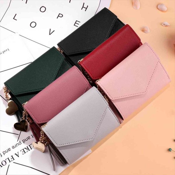 mini tassel wallet women fashion purse female short wallets korean students lovely small for, Red;black
mini tassel wallet women fashion purse female short wallets korean students lovely small for, Red;black