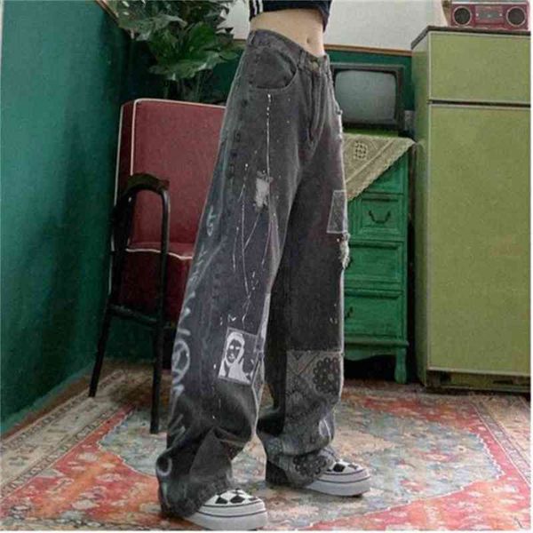 women's jeans skater style indie boyfriend baggy pants 90s skater jeans y2k streetwear teen fashion pockets wide legs high waist t, Blue
women's jeans skater style indie boyfriend baggy pants 90s skater jeans y2k streetwear teen fashion pockets wide legs high waist t, Blue